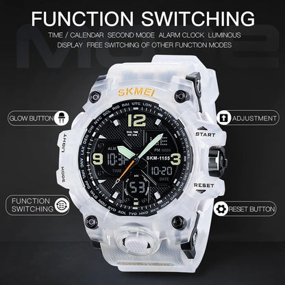SKMEI Military Sport Digital 5Bar Waterproof Dual Display Watch - SKMEI 46