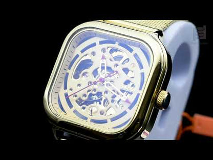 All New SKMEI 25 Golden Mechanical Watch