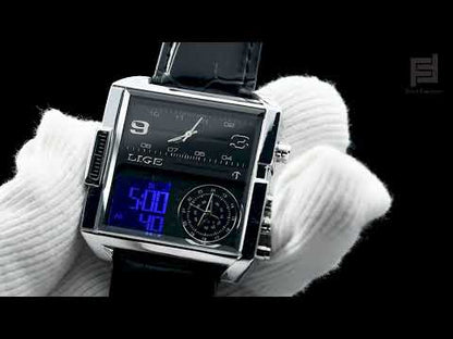 Original Lige Three Times Unique Style LED Water Proof Digital Watch Lige 02