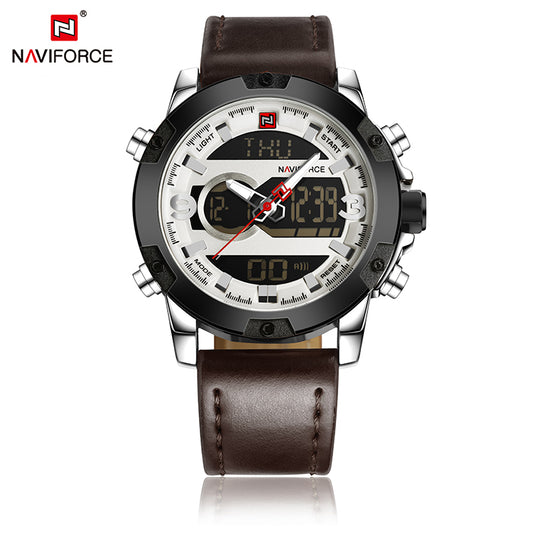 Naviforce Dual Time Digital Analog LED Watch | NF 67