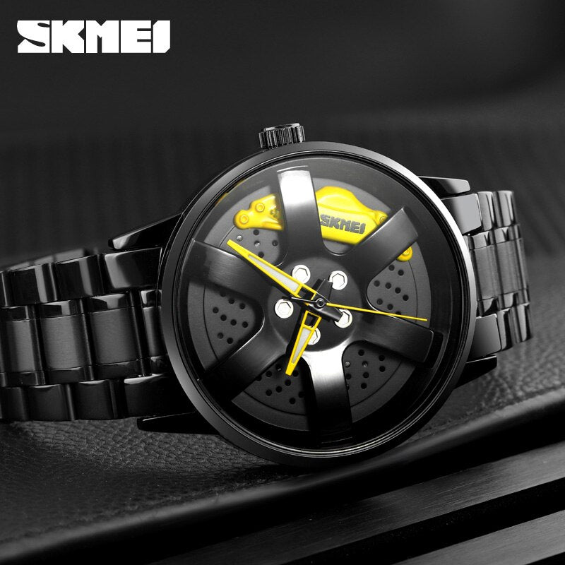 Original SKMEI Car Wheel Stainless Steel Waterproof Watch - SKMEI 59