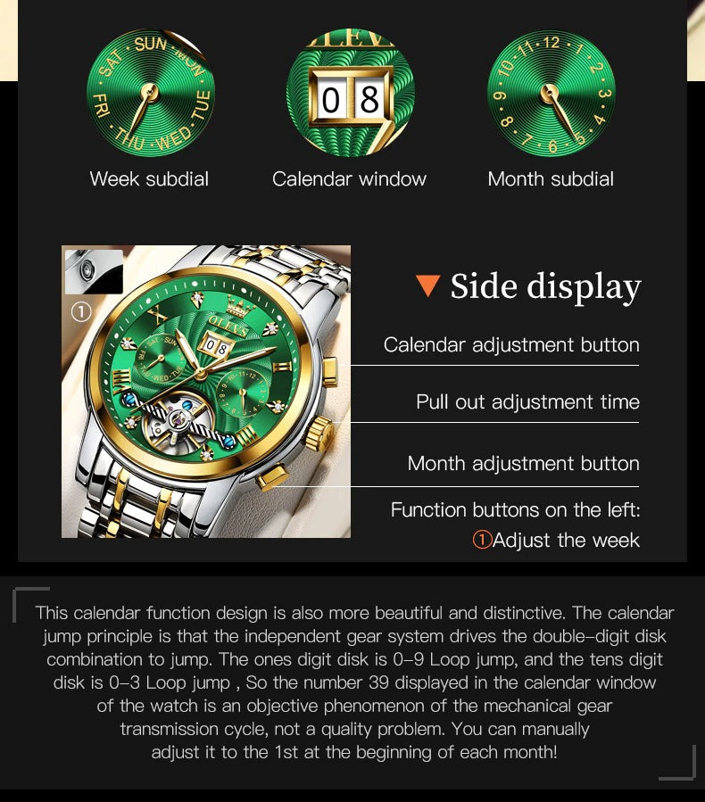 Luxury Original OLEVS Premium Quality Mechanical Watch - OLEVS Watch 08